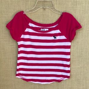 EUC Abercrombie kids loose fitting wide-neck top